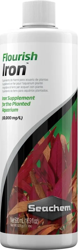 SEACHEM Flourish Iron 500ml | IRON Supplement For The Planted Aquarium Aquatic Plant Fertilizer(500 ml)