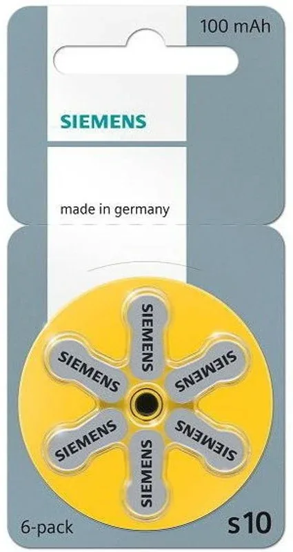 Siemens Hearing aid battery size 10 (36 PCS)(Yellow)