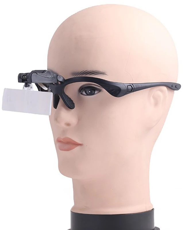 SJ Head 2led Jewelry Magnifying Glass 1x 1.5x 2x 2.5x 3.5x Magnifier(Multicolor)
