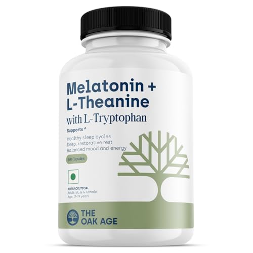 Sleep Supplement with Melatonin, L Tryptophan & L Theanine for 360° Support for Sleep Onset, Continuity, Recovery | Includes Vit B6, Helps Fall Asleep, Stay Asleep, Wake Rested-60 servings