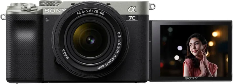 SONY Alpha ILCE-7CL Full Frame Mirrorless Camera with 28-60 mm Zoom LensFeaturing Eye AF and 4K movie recording(Silver)