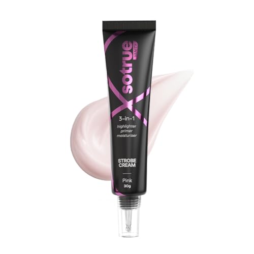 Sotrue Strobe Cream Pink, 30g | Primer, Highlighter & Moisturizer | 3 in 1 Illuminating Makeup Base | Japanese Sakura & Hyaluronic Acid | Dewy Glazed Instant Glow