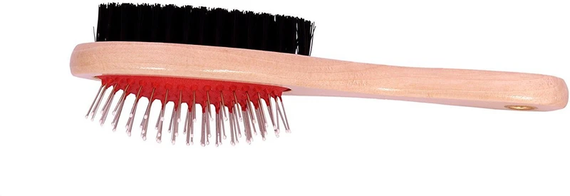 SRI High Quality Double Sided Wooden Pin Dog Brush Wire-pin Brushes for  Dog