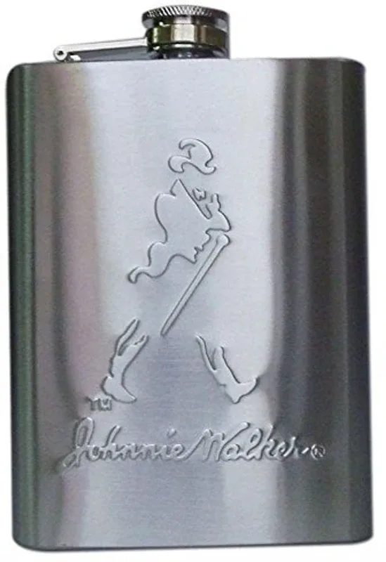Star Magic Embossed Stainless Steel Hip Flask(266 ml)