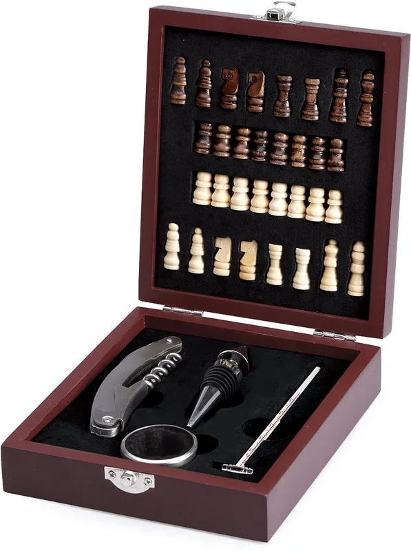 Star Magic Vintage Chess Board 36 - Piece Bar Set(Stainless Steel)