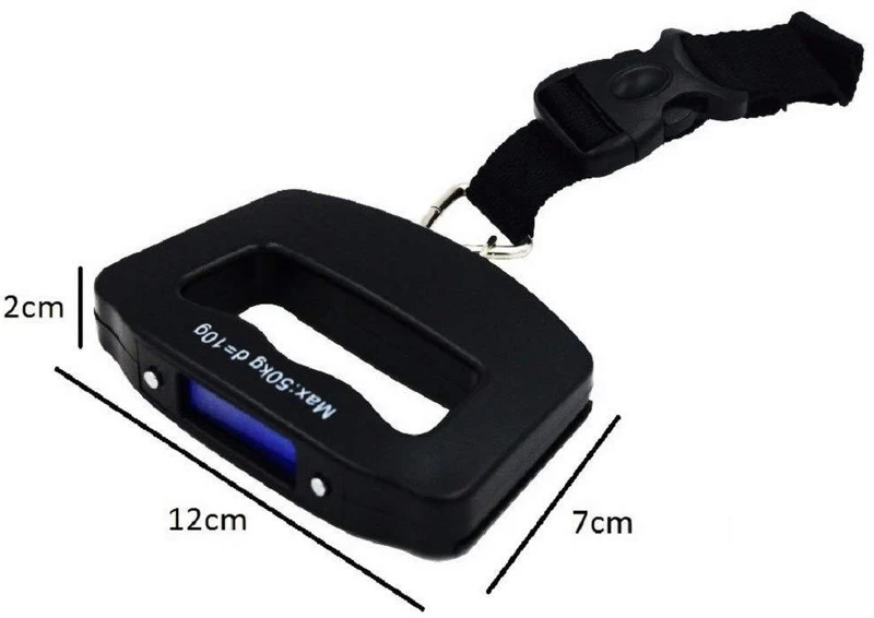 SYGA Hanging Scale Digital Hand Scaller Luggage Scales up to 50 kg With Strap Weighing Scale(Black)