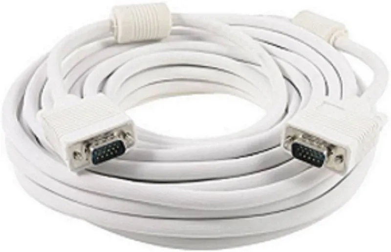 TECHON TV-out Cable high speed vga cable 20 meter(White, For Computer)