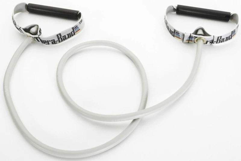 Theraband Profesional PVC Handle Resistance Tube(Silver)