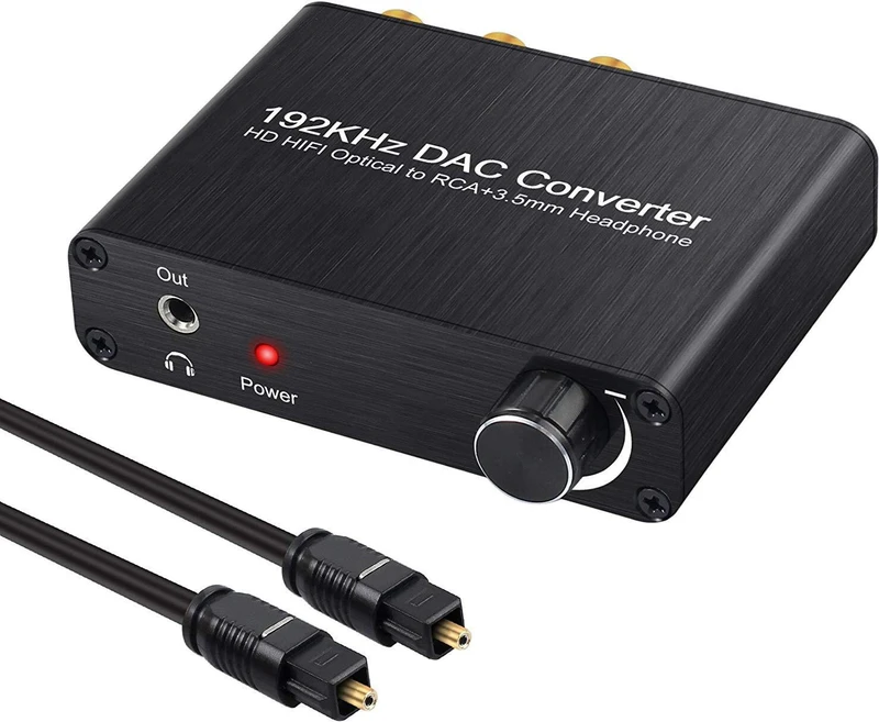 Tobo  TV-out Cable Digital to Analog DAC Converter 3.5mm Stereo Audio Adapter TD-519H(Black, For TV)