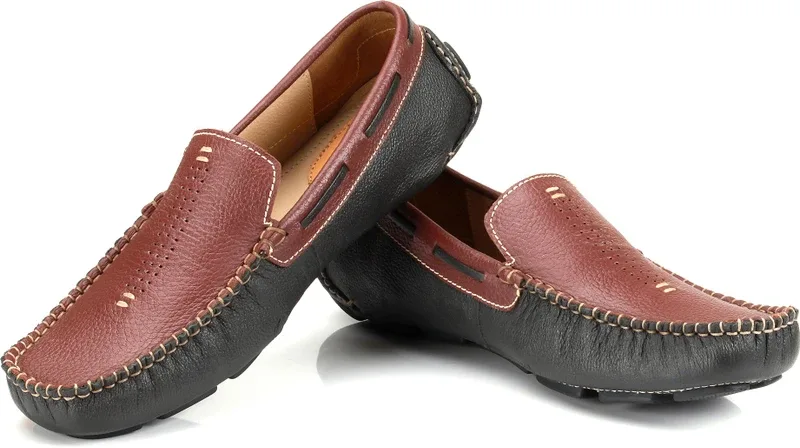 TZARO Atlas Loafers For Men(Burgundy, Grey , 44 Euro)