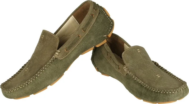 TZARO Driving Shoes For Men(Olive , 45 Euro)