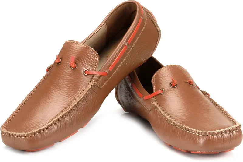 TZARO Tan Sport Loafers For Men(Tan, Orange , 40 Euro)