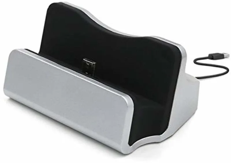 Vinayakart Micro USB Sync Dock Charger for Android Smartphones Dock(Silver)