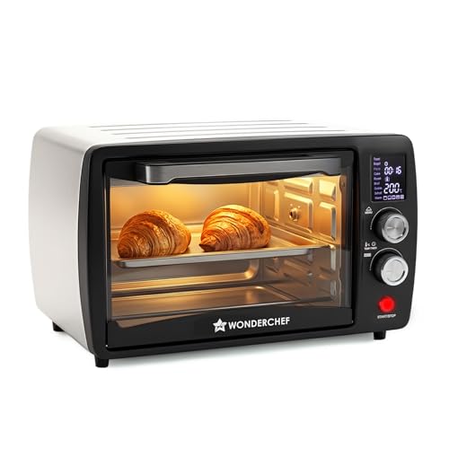 Wonderchef Digital OTG Oven Toaster Griller Rotisserie, 23 L, 9 Pre-set Functions, Adjustable Time & Temperature, 230⁰ C - 2 Hour Timer, Heat-resistant Glass Window, 2-Yr Warranty