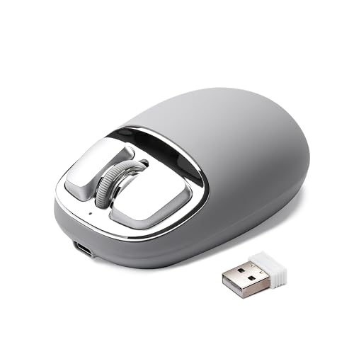YUNZII C1 Wireless Tri-Mode Wireless Mouse 4800 DPI Optical (Gray)